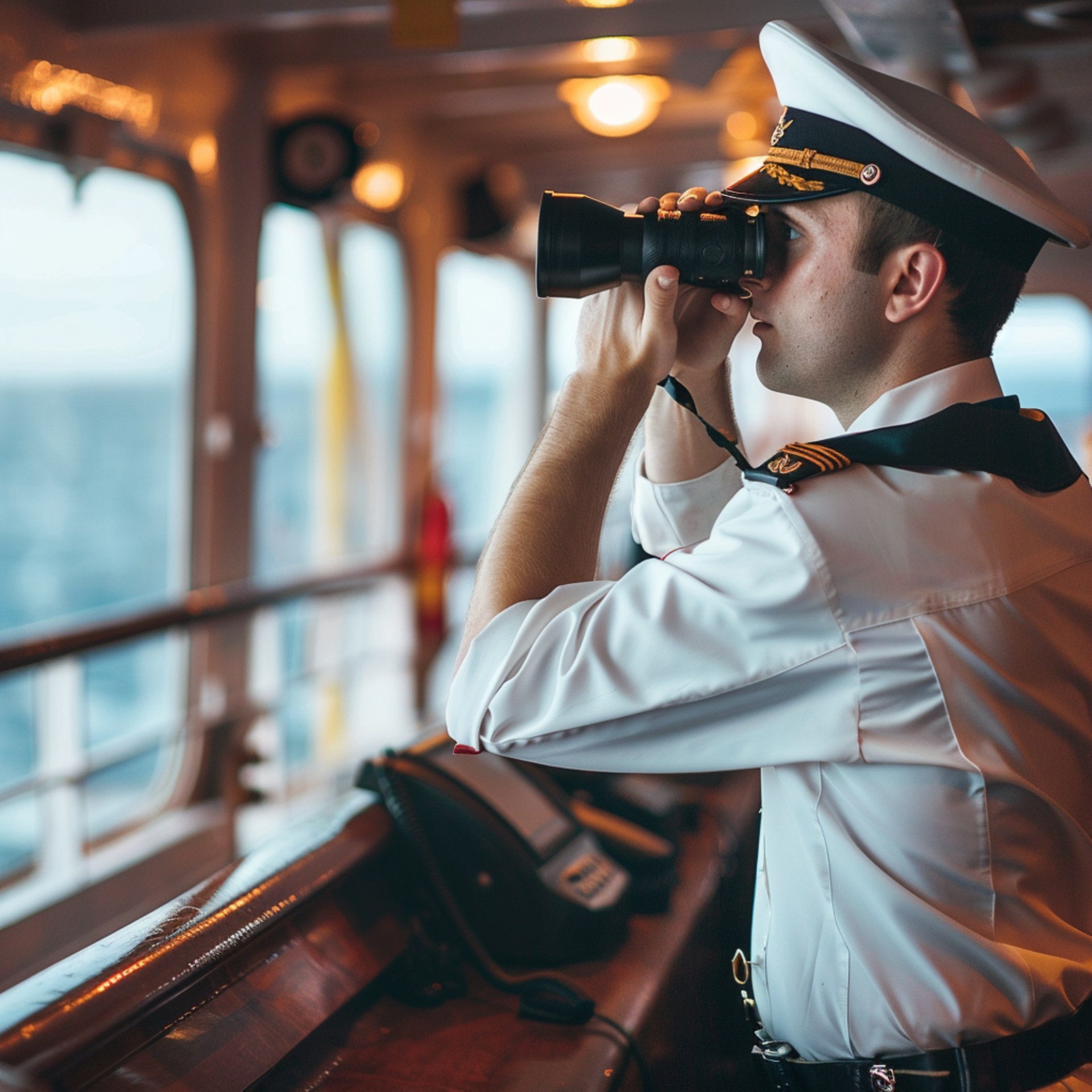 Who is responsible for navigation on a cruise ship?