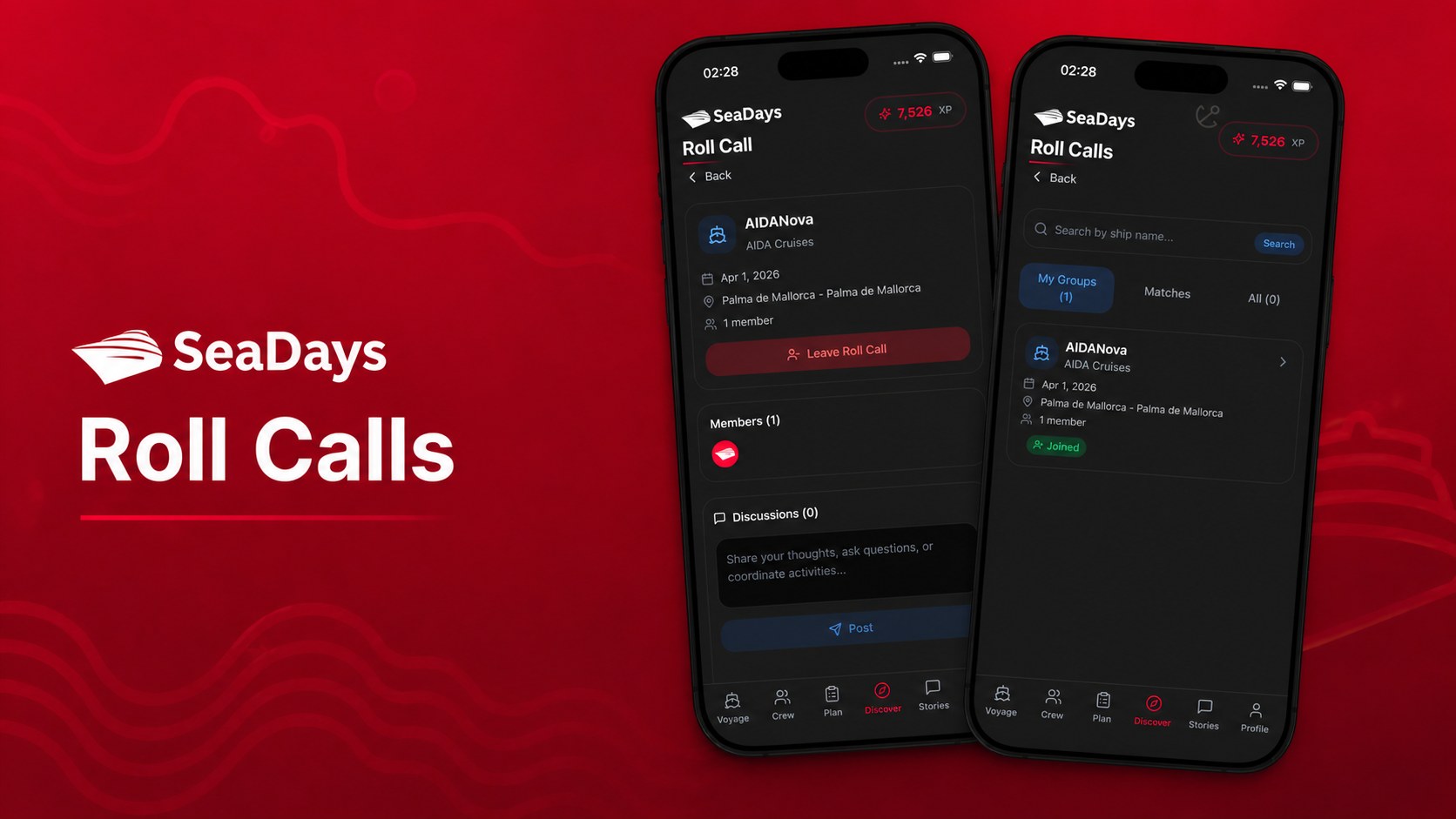 Before you board: roll calls and interest threads